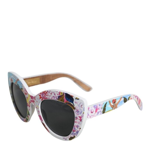 Dolce & Gabbana Dolce & Gabbana Multicolor Wood Crystal Brass Frame Floral Hand - Picture 2 of 5